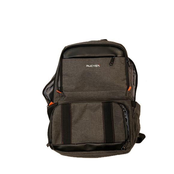 RUCYEN Lunch Backpack Gray Black with Cold Pocket